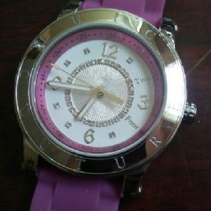 New Juicy Couture Pedigree Pink Jelly Strap Watch