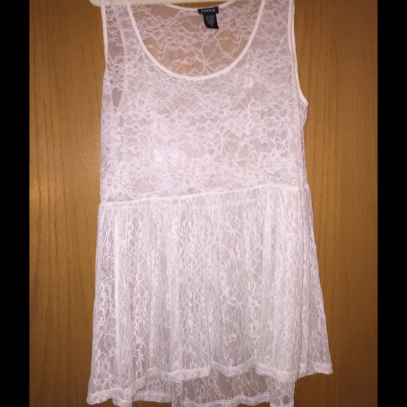 Torrid lace peplum tank