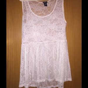 Torrid lace peplum tank