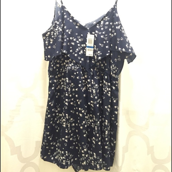 Bar III blue w/birds romper nwt!! - Picture 2 of 2