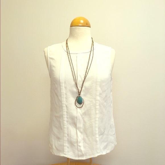 Pleated Silk Charter Club Blouse Size