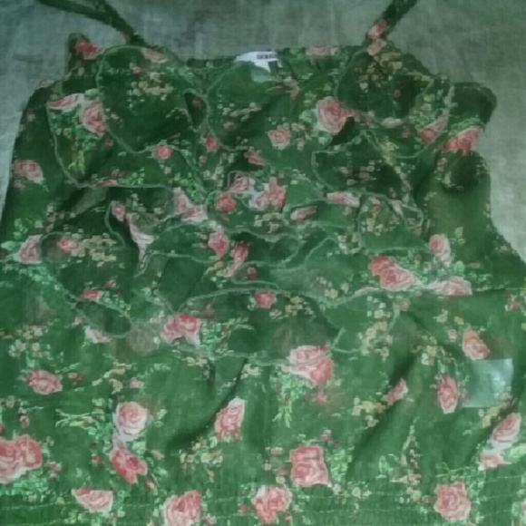 Sheer floral blouse