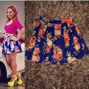 Floral Mini Skirt