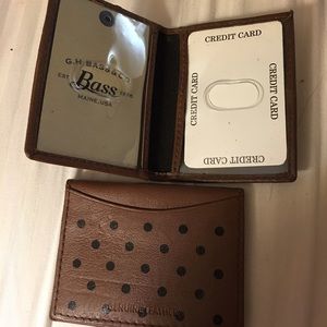 G.H. Bass & Co 2 ID & credit card mini holders,