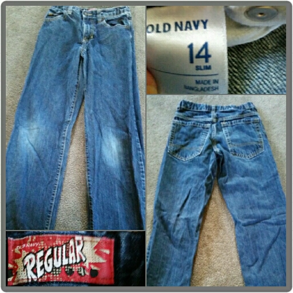 OLD NAVY 2 pair Bundle Boys Jeans Size 14 SLIM