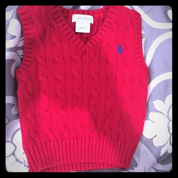 Ralph Lauren Red 9 Months Sweater Vest