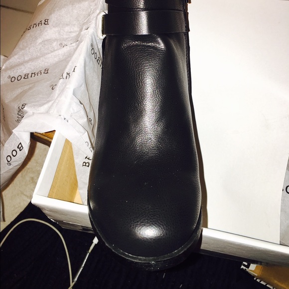 SOLD Bamboo ankle boots black size 7.5 - Picture 4 of 4