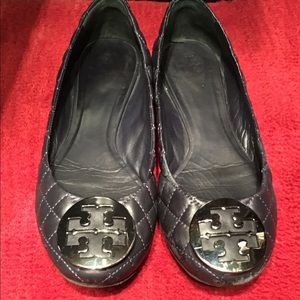 Tory Burch Navy Blue Flats