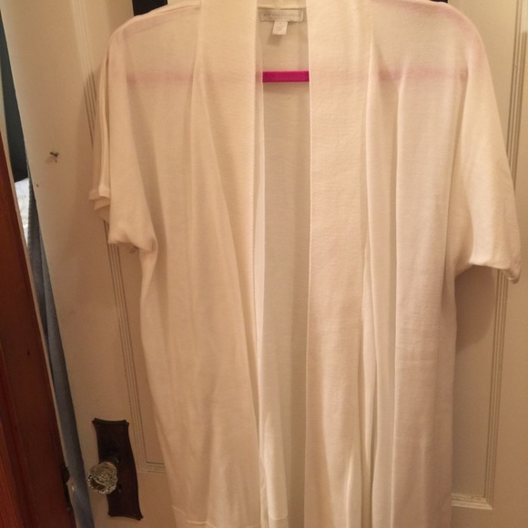 NY&CO White Short Sleeved Cardigan