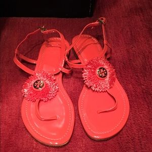Tory Burch Orange/Reddish Sunflower Sandal