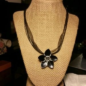Dragon scale chain maille flower necklace