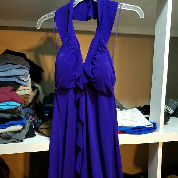 Boutique Purple Halter Dress