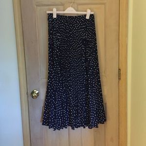 Vintage polka dot maxi skirt