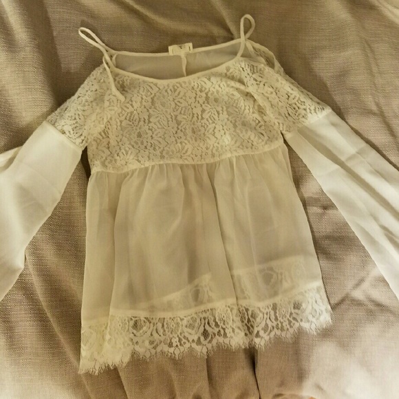 White Lace Off the Shoulder Top