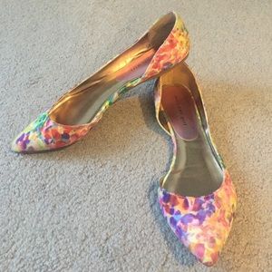 Floral print flats