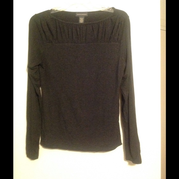 Banana Republic gray stretch knit top M
