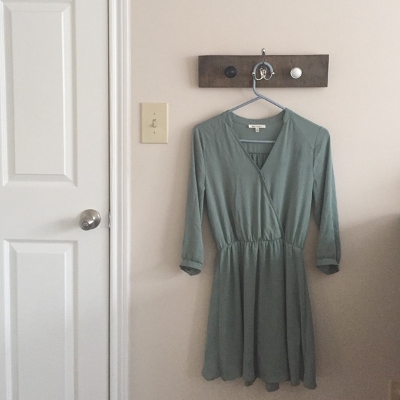 Soft Mint Wrap Dress