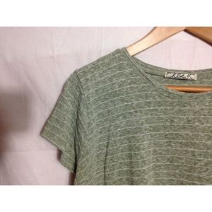 Chloe K flowy green striped top