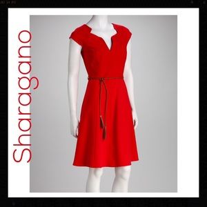 Red Sharagano Dress, size 10