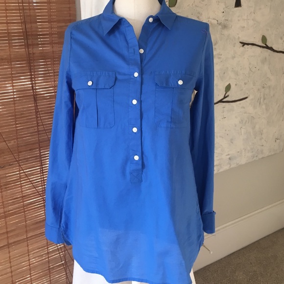 Old Navy Tunic Blouse Gorgeous Blue Small