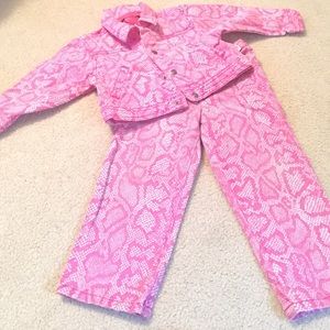 Betsey Johnson Little girls 2 pc jacket and Jeans