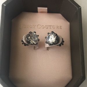 Juicy Couture black crown studs