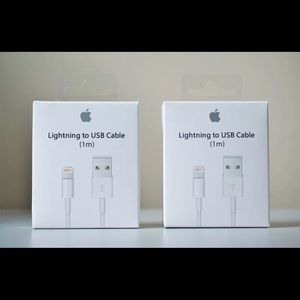(2) Apple iPhone genuine USB cables NEW sealed set