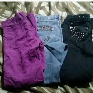 3 pair girls size 8 pants