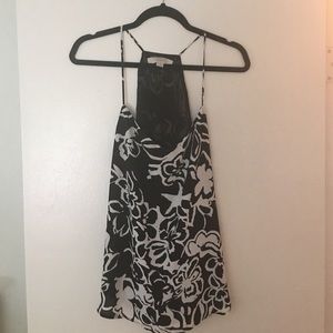 Loft black and white flowing cami