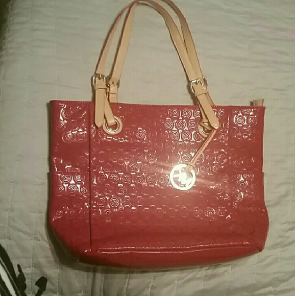 Unauthentic  Micheal Kors Red Patented Leather Bag