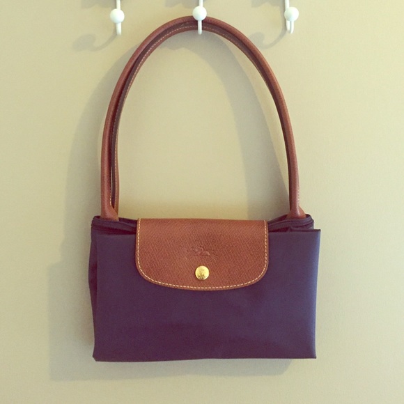 Navy Longchamp Le Pliage Shopping bag