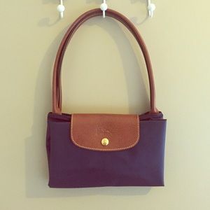 Navy Longchamp Le Pliage Shopping bag