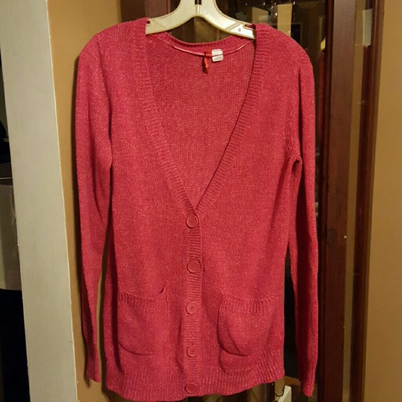 Pink button up sweater - Picture 2 of 2