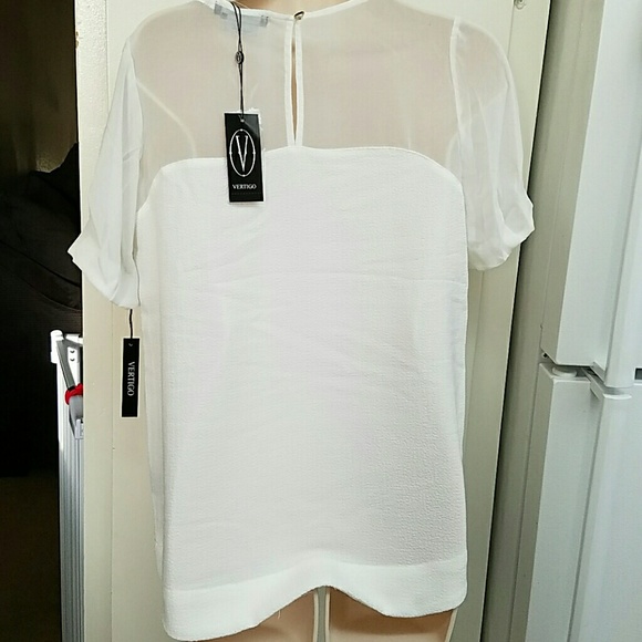 (Sold)Vertigo  $148 white blouse - Picture 3 of 4