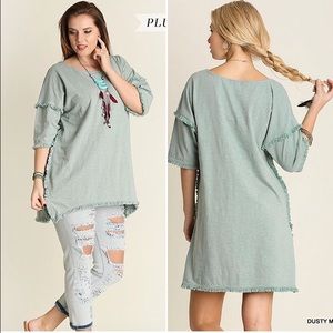 Umgee Tunic with Fringed Hems