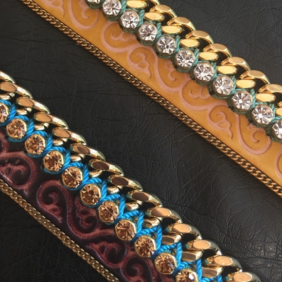 Leather and Crystal Bracelet - Picture 3 of 6