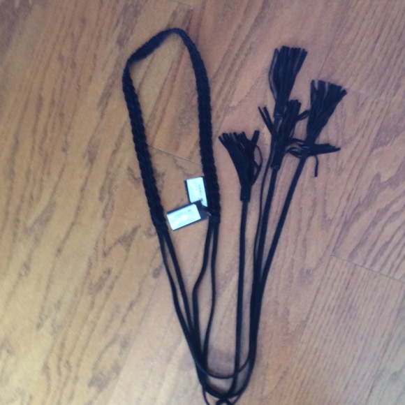 Fabulous never worn black suede fringe belt - Picture 1 of 1