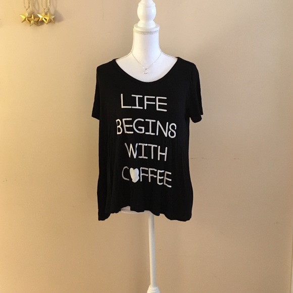 Statement T-Shirt, Life Begins & Matching Necklace
