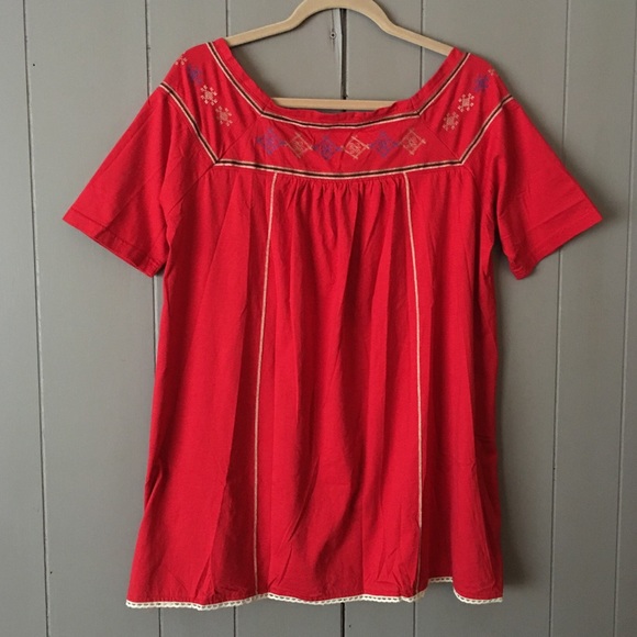 1 LEFT(sm but will also fit a med)🍁Fall Boho Top - Picture 4 of 4