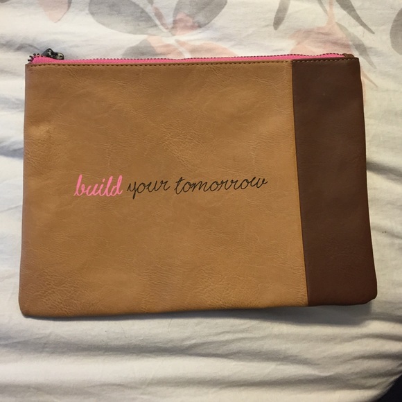 TOMS leather clutch