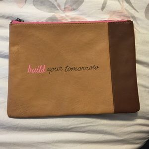 TOMS leather clutch
