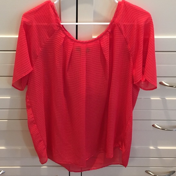 Sheer Red Top 🍂🍁