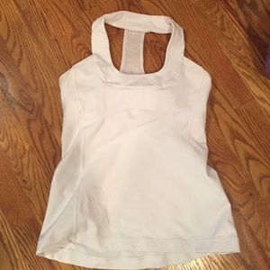 Lululemon scoop neck white tank size 8