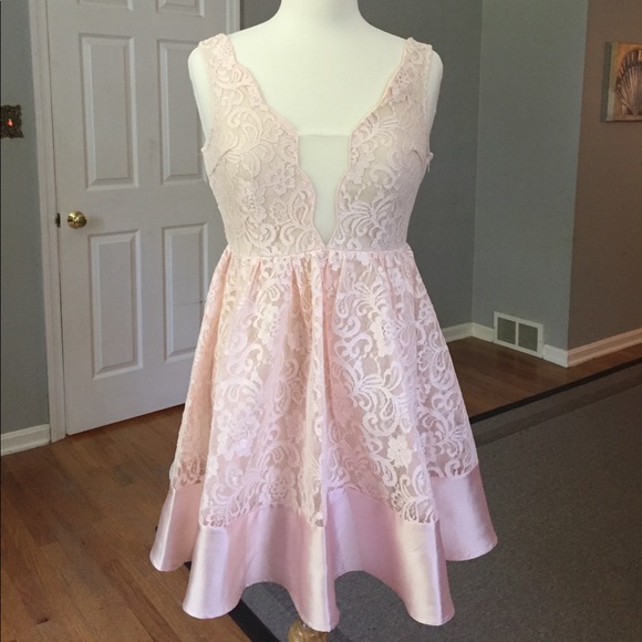 Impressions Boutique Dresses & Skirts - NWT Impressions Boutique Pink Lace Flare Dress