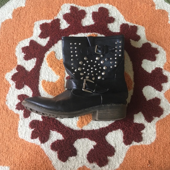 Dollhouse Spiked Biker Boots