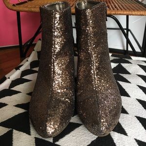 Hardly Worn BCBG Bronze Glitter Booties