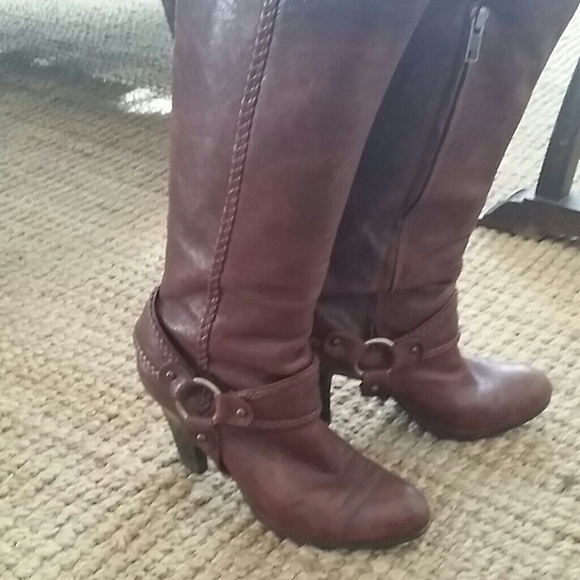 Frye Vicki tall boots with buckle