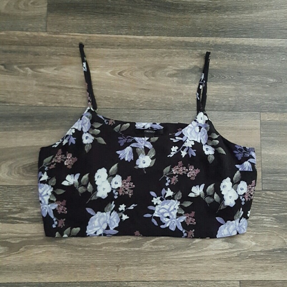 🏁FINAL PRICE🏁Floral Forever 21 Crop Top