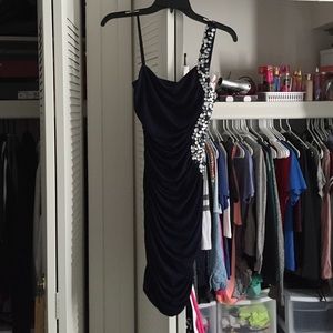 Blue dress with jewels