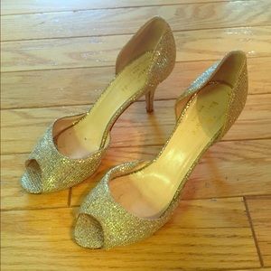 Kate Spade NY Sage Glitter D'Orsay Pump, Gold